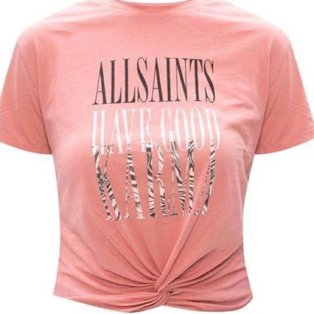 AllSaints have good karma cropped shirt. Size M.
